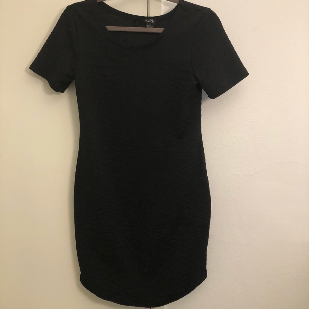 Juniors Black T-Shirt Mini dress Sz S